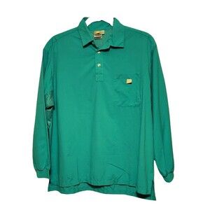Solumbra Ultimate Polo Shirt Long Sleeve Ventilated UPF 100+ Teal Mens Large